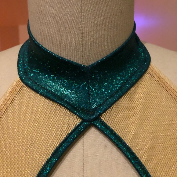 Gold mesh crop top by Roma costumes - Picture 2 of 3